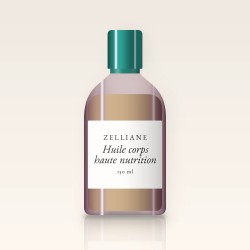 Huile corps sèche haute nutrition au calendula – Zelliane, flacon 150 ml