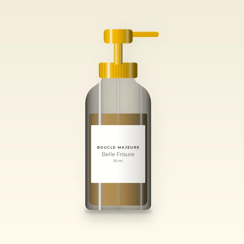 Huile capillaire brillance Belle Frisure – Boucle Majeure, flacon-pompe 50 ml