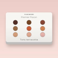 Palette yeux Premier Flocon voyage – Yukimori, 9 × 1 g, teinte Tons terracotta
