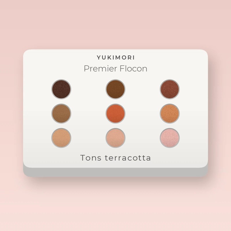 Palette yeux Premier Flocon voyage – Yukimori, 9 × 1 g, teinte Tons terracotta
