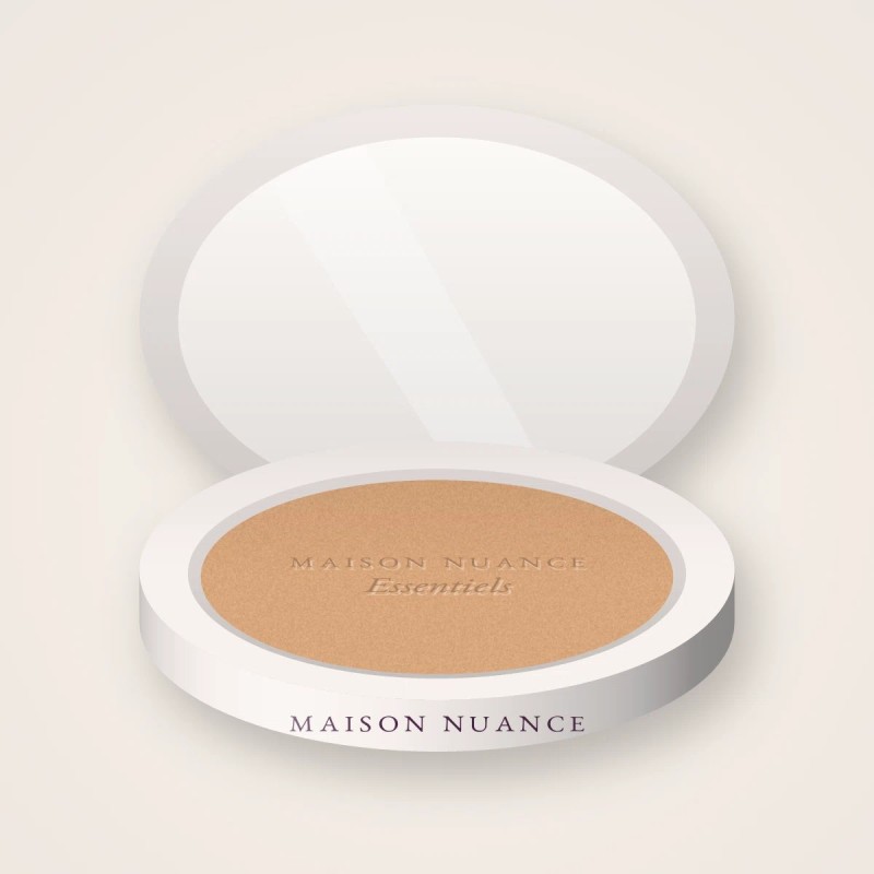 Terre de soleil sans effet plâtre Essentiels – Maison Nuance, boîtier 15 g, teinte 01 Hâle léger