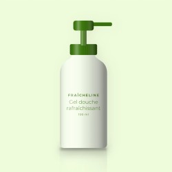 Gel douche rafraîchissant à la fleur de lotus – Fraîcheline, flacon-pompe 100 ml