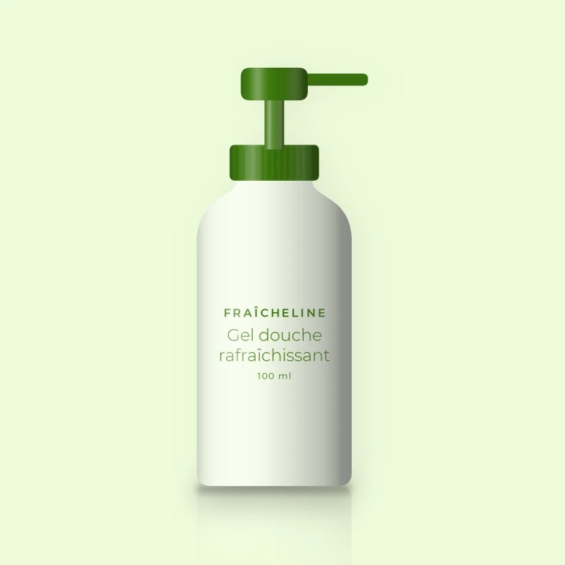 Gel douche rafraîchissant à la fleur de lotus – Fraîcheline, flacon-pompe 100 ml