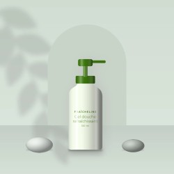 Gel douche rafraîchissant à la fleur de lotus – Fraîcheline, photo d'ambiance