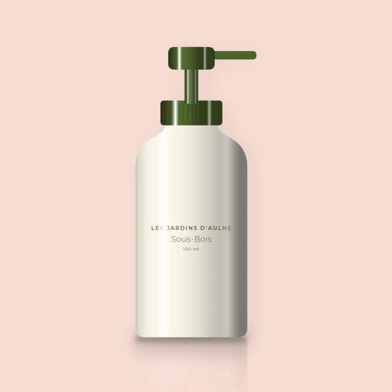 Huile capillaire Sous-Bois au jojoba – Les Jardins d'Aulne, flacon-pompe 100 ml
