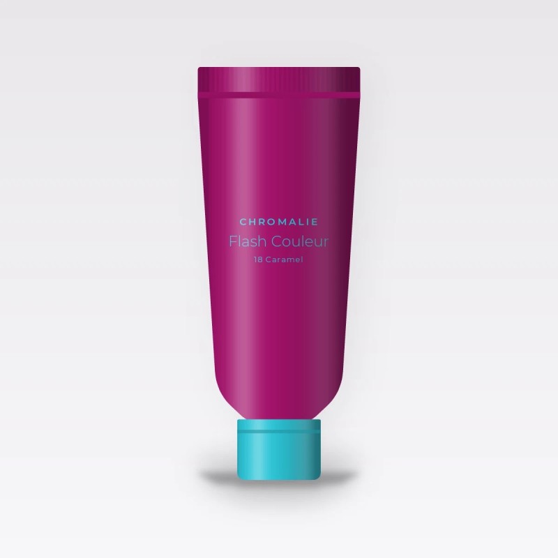 Fond de teint Flash Couleur couvrance modulable – Chromalie, tube 30 ml, teinte 18 Caramel