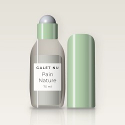 Déodorant Pain Nature à l'eau de coco – Galet Nu, flacon roll-on 75 ml