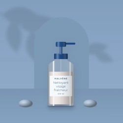 Nettoyant visage fraîcheur à l'extrait de calendula – Halvène, photo d'ambiance