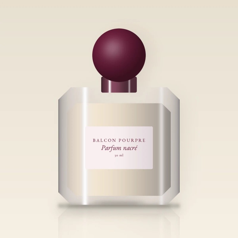 Parfum nacré au bois de santal pour femme – Balcon Pourpre, flacon 30 ml