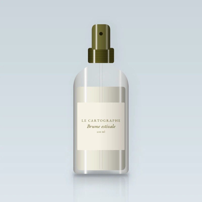 Brume parfumée estivale à la noix de coco – Le Cartographe, flacon spray 200 ml