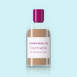 Fond de teint Contraste couvrant – Chromalie, flacon 30 ml, teinte 17 Caramel clair