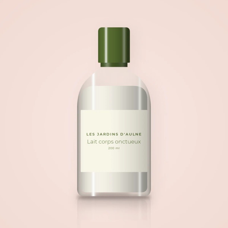 Lait corps onctueux à l'huile de jojoba – Les Jardins d'Aulne, flacon 200 ml