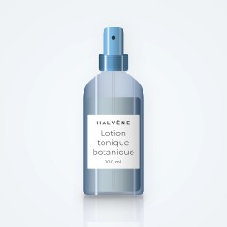 Lotion tonique botanique à l'acide hyaluronique – Halvène, flacon spray 100 ml