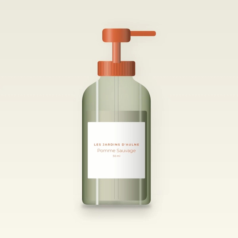 Soin anti-âge de nuit Pomme Sauvage – Les Jardins d'Aulne, flacon-pompe 50 ml