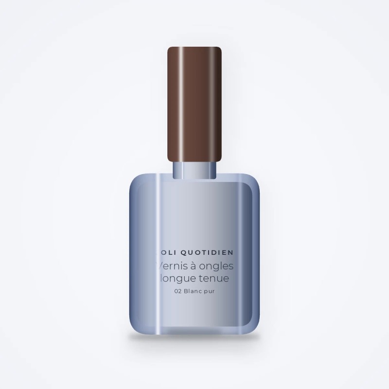 Vernis à ongles longue tenue à la biotine – Joli Quotidien, flacon 5 ml, teinte 02 Blanc pur