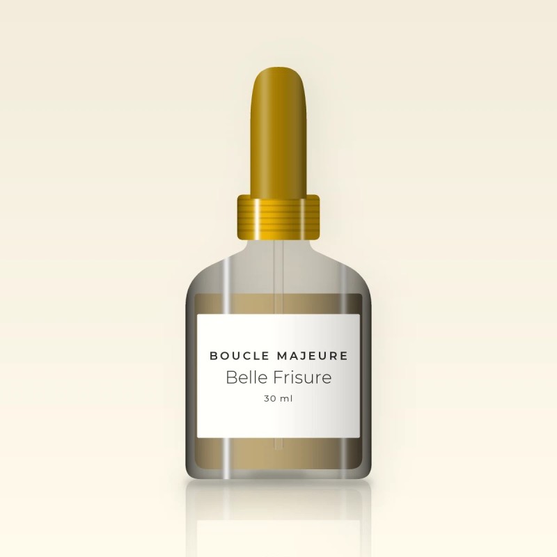 Huile capillaire Belle Frisure à l'olive – Boucle Majeure, flacon compte-gouttes 30 ml