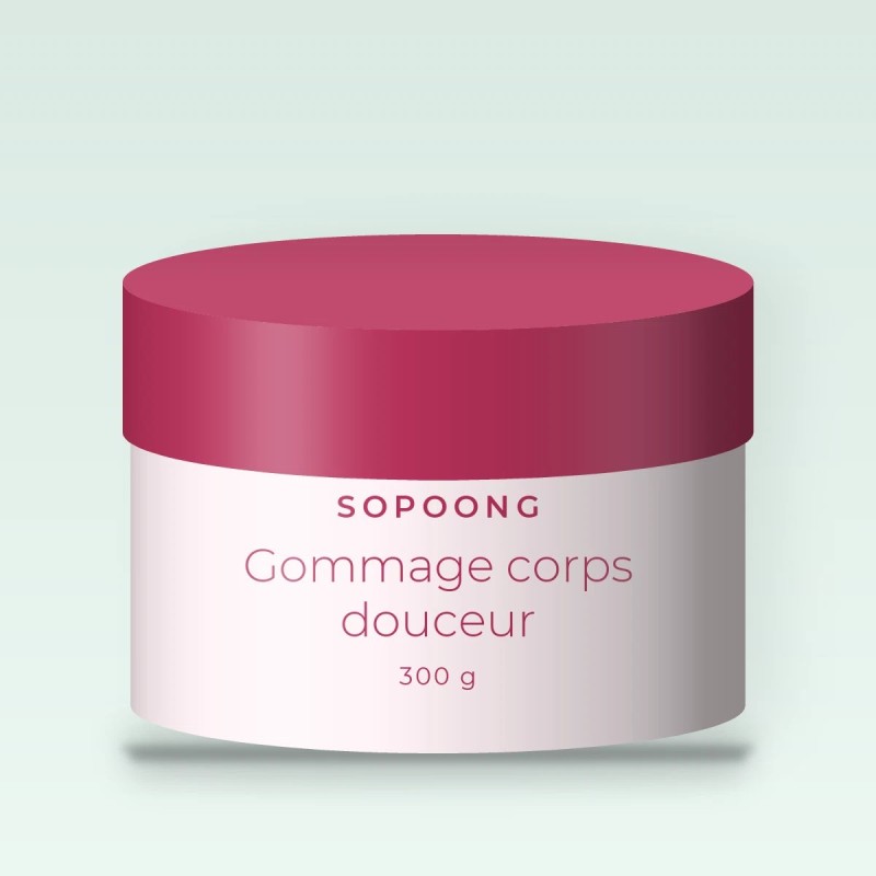 Gommage corps douceur au sucre et au sel marin – Sopoong, pot 300 g