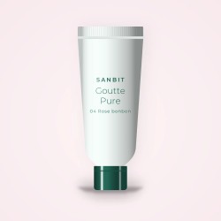 Gloss douceur Goutte Pure – Sanbit, tube 6 ml, teinte 04 Rose bonbon