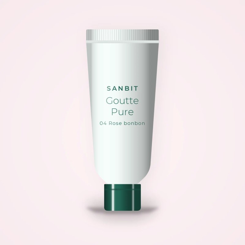 Gloss douceur Goutte Pure – Sanbit, tube 6 ml, teinte 04 Rose bonbon