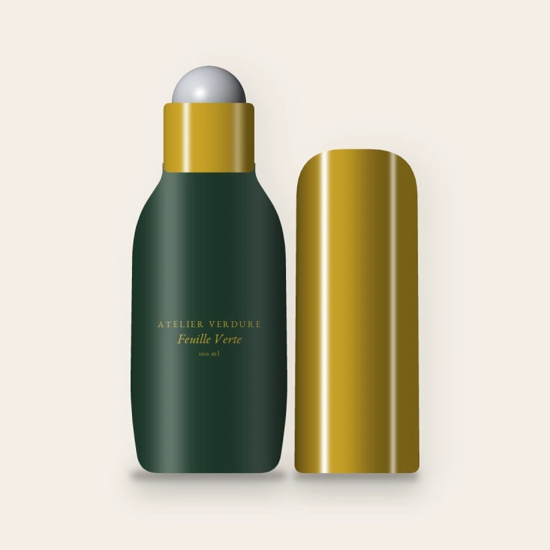 Déodorant Feuille Verte soin fraîcheur douce – Atelier Verdure, flacon roll-on 100 ml