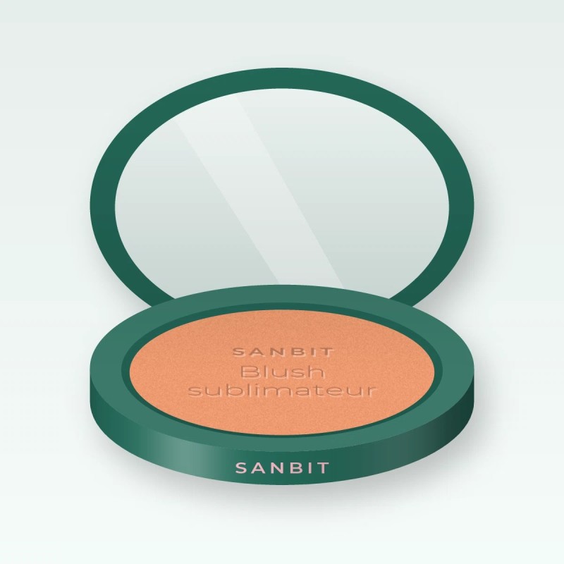 Blush sublimateur à la poudre de perle – Sanbit, boîtier 4 g, teinte 04 Abricot