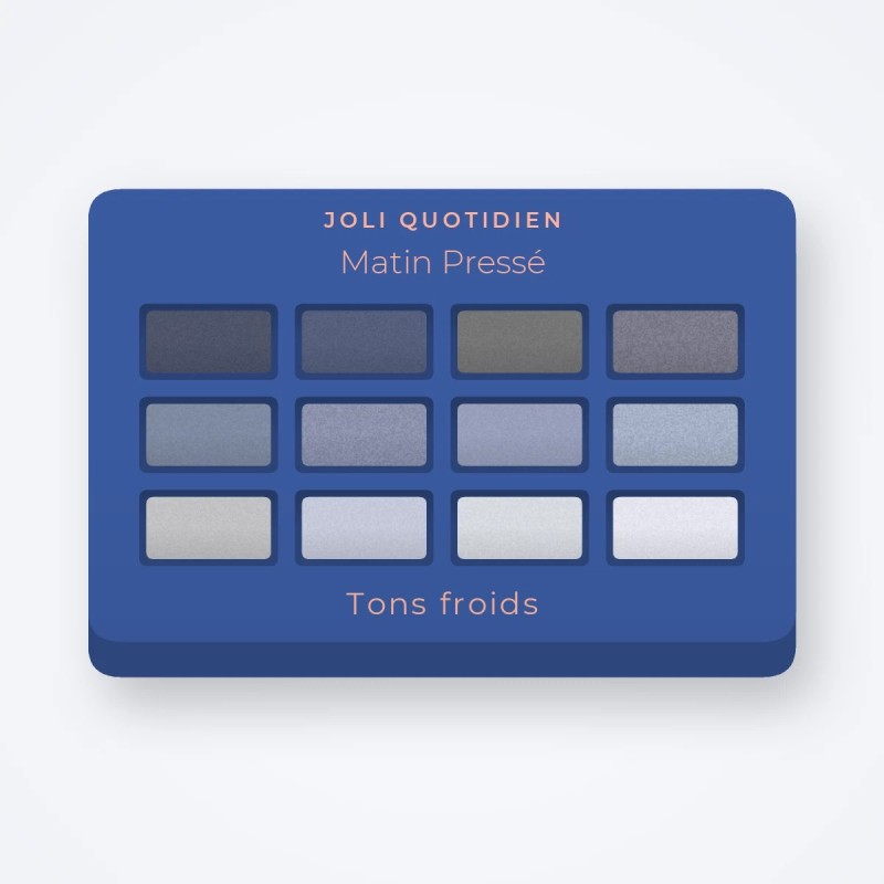 Palette yeux longue tenue Matin Pressé – Joli Quotidien, 9 × 1 g, teinte Tons froids