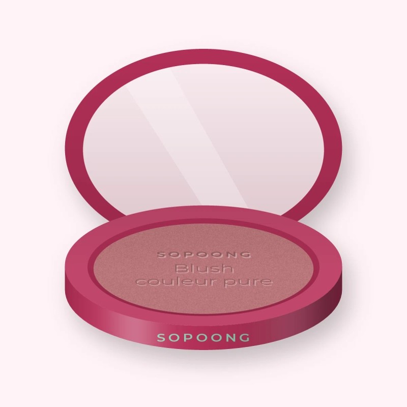 Blush couleur pure à l'huile d'abricot – Sopoong, boîtier 4 g, teinte 09 Bois de rose