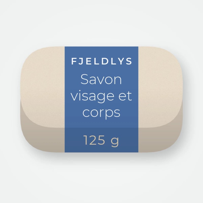 Savon visage et corps au curcuma – Fjeldlys, pain 125 g