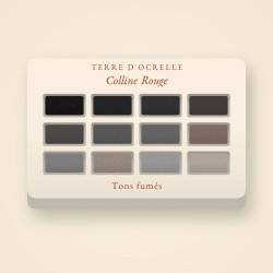 Palette yeux Colline Rouge regard intense – Terre d'Ocrelle, 4 × 1,2 g, teinte Tons fumés