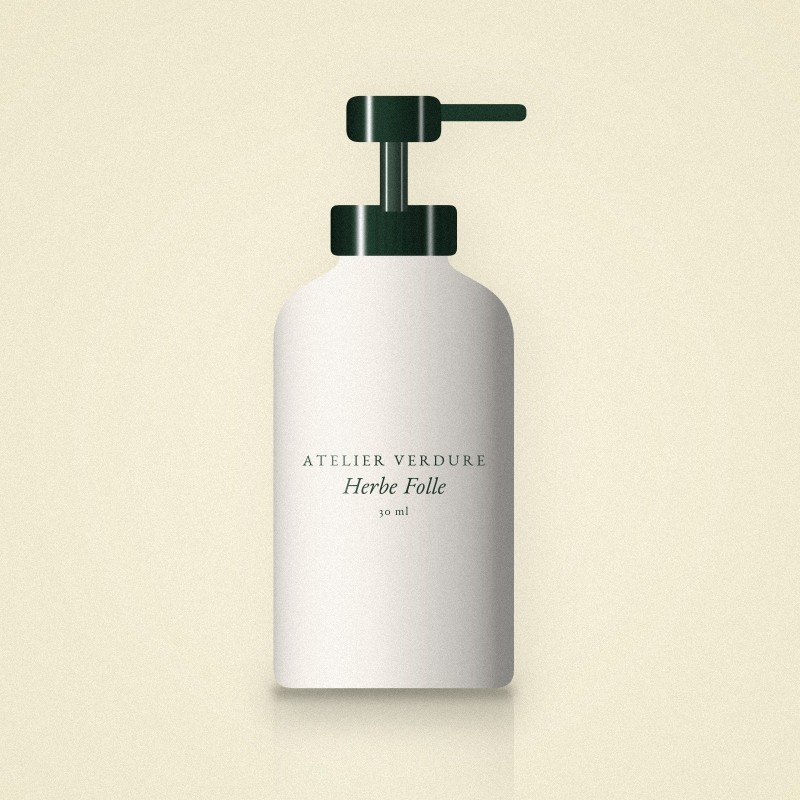 Sérum lissant Herbe Folle – Atelier Verdure, flacon-pompe 30 ml