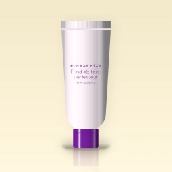 Fond de teint perfecteur à la camomille – Bonbon Néon, tube 30 ml, teinte 01 Porcelaine