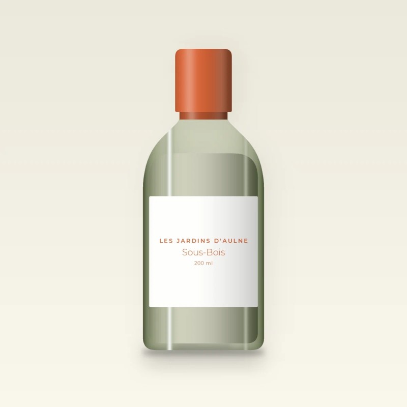 Nettoyant visage clarifiant Sous-Bois – Les Jardins d'Aulne, flacon 200 ml