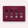 Palette yeux haute pigmentation à l'huile de ricin – Balcon Pourpre, 12 × 1 g, teinte Tons fumés