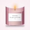 Bougie parfumée contemporaine au bois de santal – Sopoong, pot en verre 70 g