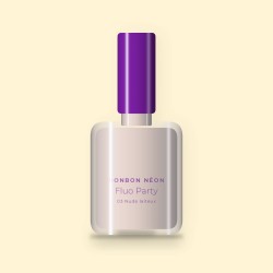 Vernis à ongles Fluo Party à l'arginine – Bonbon Néon, flacon 12 ml, teinte 03 Nude laiteux