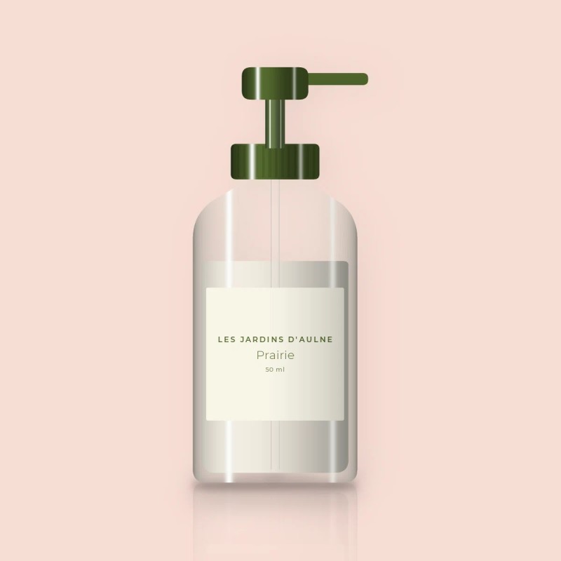 Crème solaire visage douce Prairie SPF 30 – Les Jardins d'Aulne, flacon-pompe 50 ml