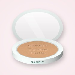 Terre de soleil haute tenue Goutte Pure – Sanbit, boîtier 10 g, teinte 01 Hâle léger