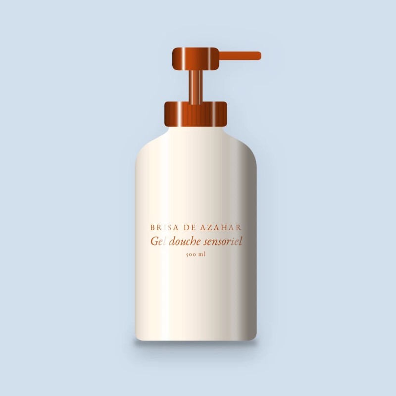 Gel douche et bain sensoriel au thé vert – Brisa de Azahar, flacon-pompe 500 ml
