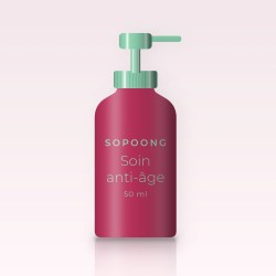 Soin anti-âge premières rides au squalane – Sopoong, flacon-pompe 50 ml