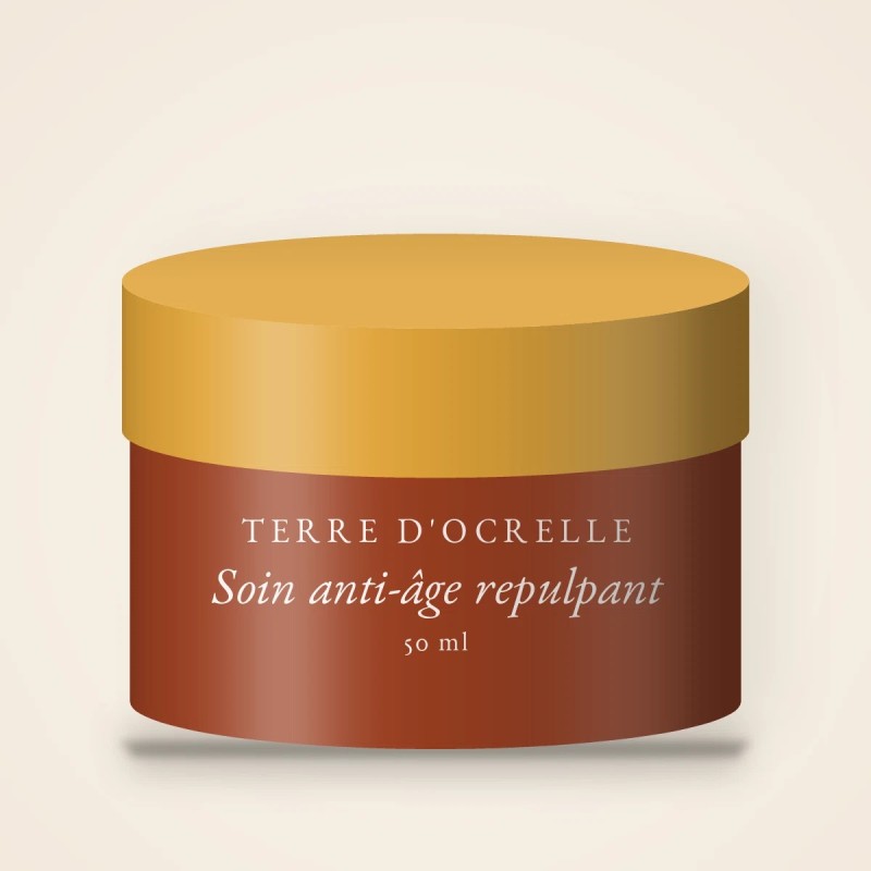 Soin anti-âge repulpant à l'huile de prune – Terre d'Ocrelle, pot 50 ml