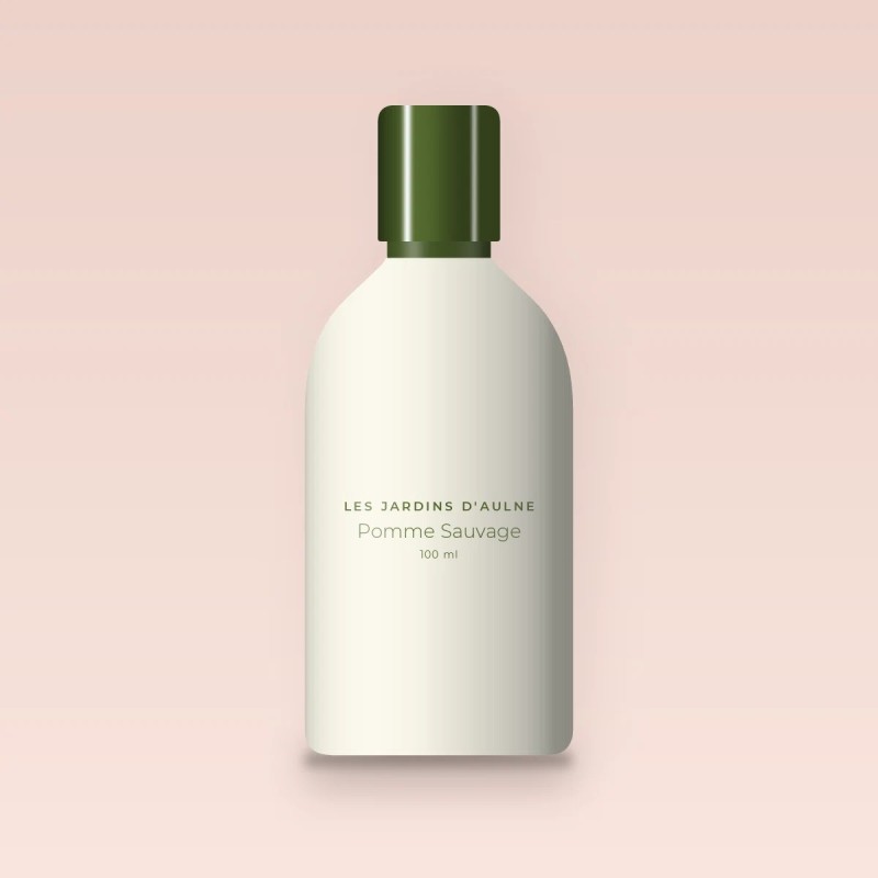 Gel douche Pomme Sauvage à l'huile d'argan – Les Jardins d'Aulne, flacon 100 ml