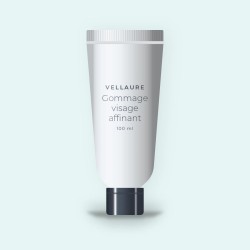 Gommage visage affinant à l'acide glycolique – Vellaure, tube 100 ml