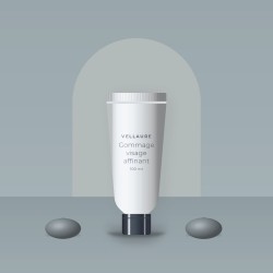 Gommage visage affinant à l'acide glycolique – Vellaure, photo d'ambiance