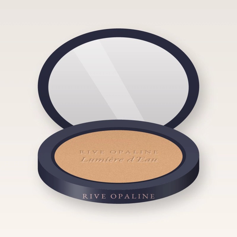 Terre de soleil estivale Lumière d'Eau – Rive Opaline, boîtier 10 g, teinte 01 Hâle léger