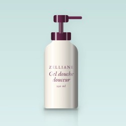 Gel douche et bain douceur à l'huile de camélia – Zelliane, flacon-pompe 250 ml