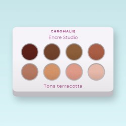 Palette yeux multi-usage Encre Studio – Chromalie, 9 × 1 g, teinte Tons terracotta