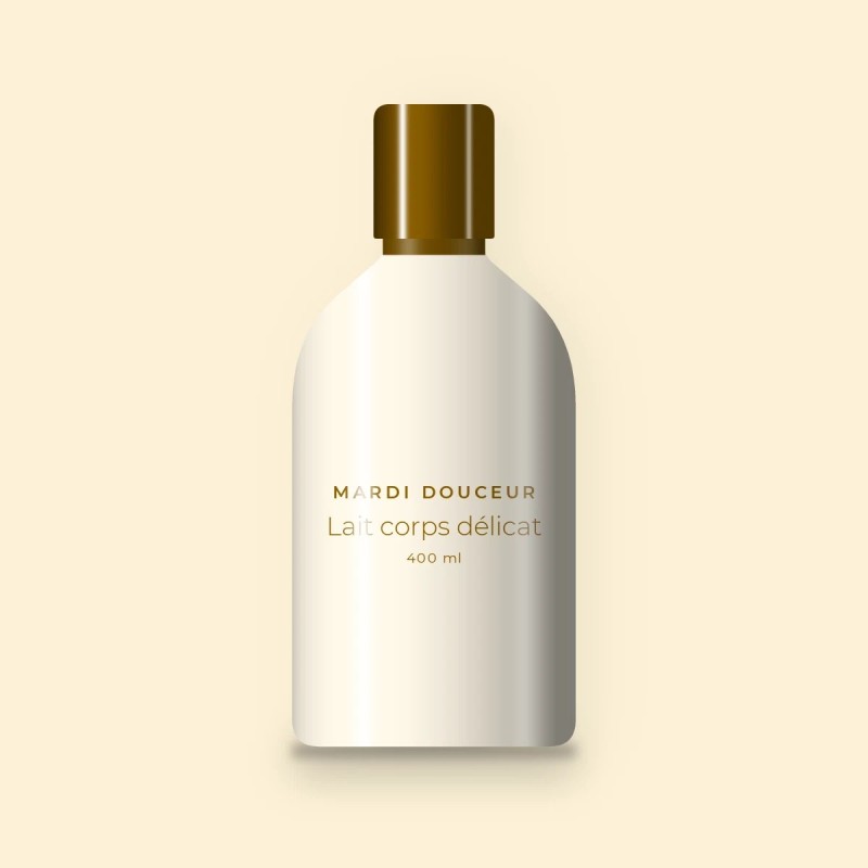 Lait corps délicat à l'acide hyaluronique – Mardi Douceur, flacon 400 ml