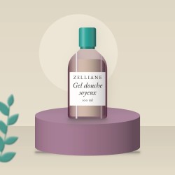 Gel douche et bain soyeux à l'huile de jojoba – Zelliane, photo d'ambiance
