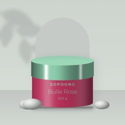 Gommage corps Bulle Rose confort au sucre – Sopoong, photo d'ambiance