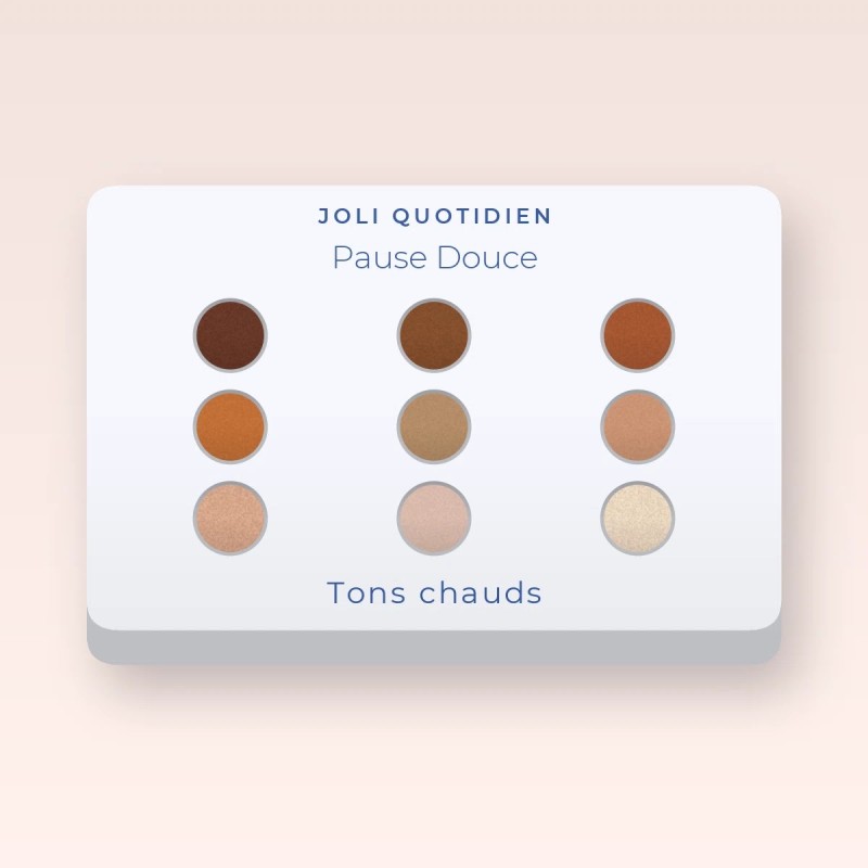 Palette yeux modulable Pause Douce – Joli Quotidien, 12 × 1 g, teinte Tons chauds